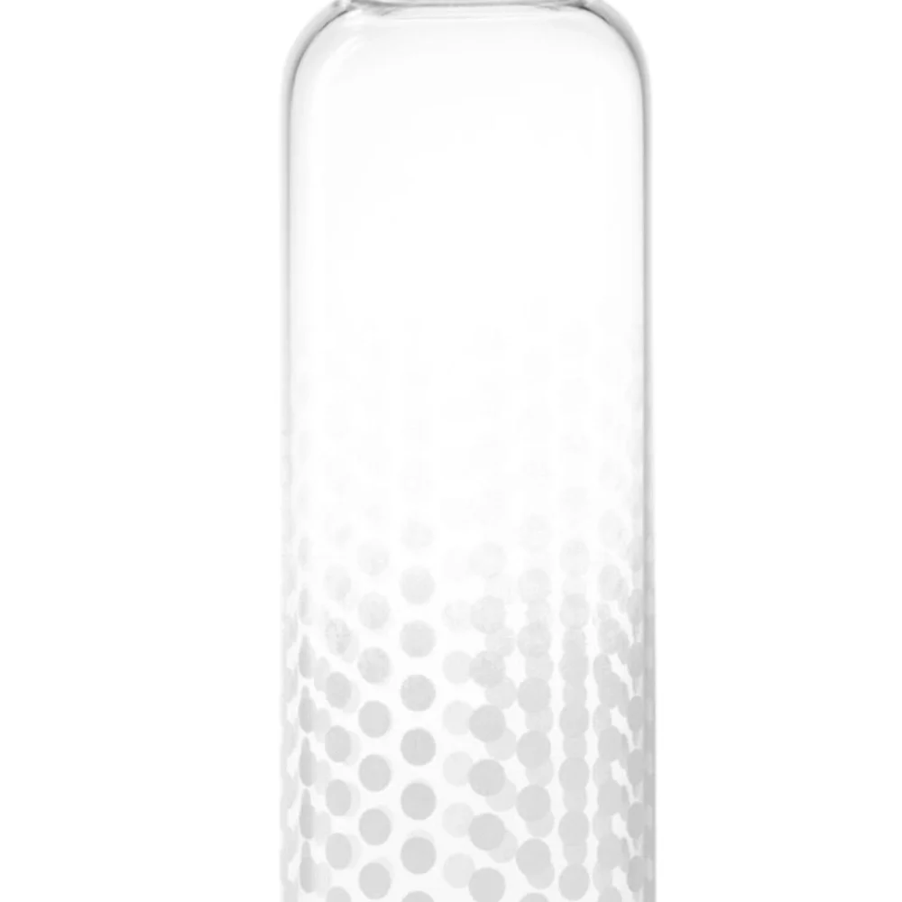 Fondation LOUIS VUITTON Glass Water Bottle Polka Dot Bamboo Lid Paris - Picture 7 of 7